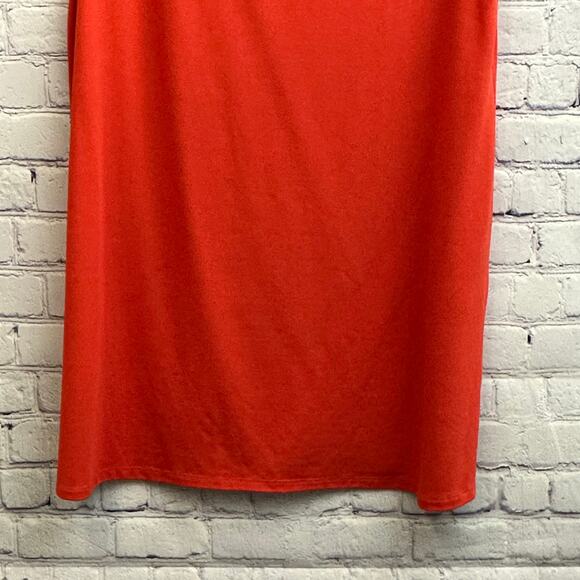 Eileen Fisher Red Short Sleeve T-Shirt Dress Size Medium Patriotic - Picture 3 of 6
